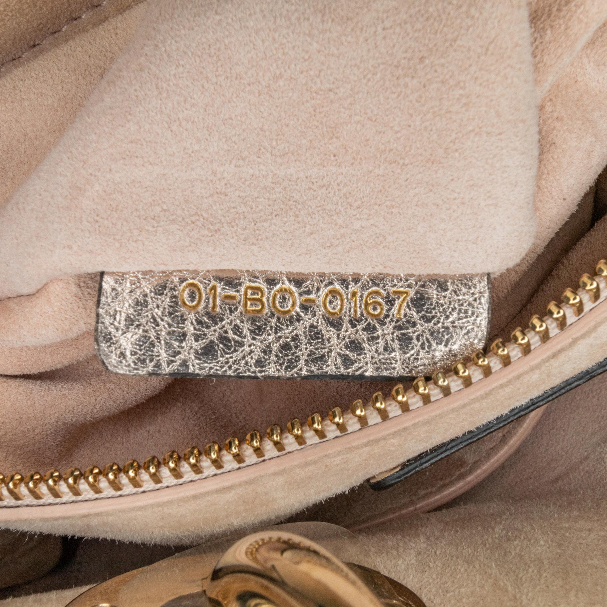 Dior Medium Metallic Calfskin Cannage Supple Lady Dior (SHG-fO005e)