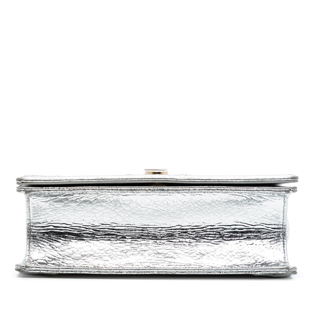 Dior Medium Metallic Crackled Deerskin Diorama Flap