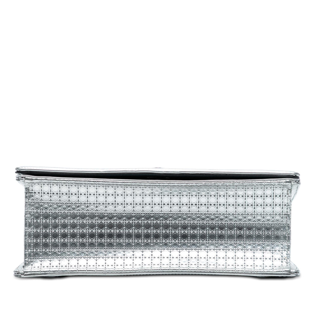 Dior Medium Metallic Patent Microcannage Diorama Flap