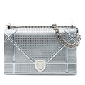 Dior Medium Metallic Patent Microcannage Diorama Flap
