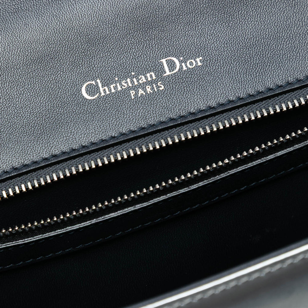 Dior Medium Metallic Patent Microcannage Diorama Flap
