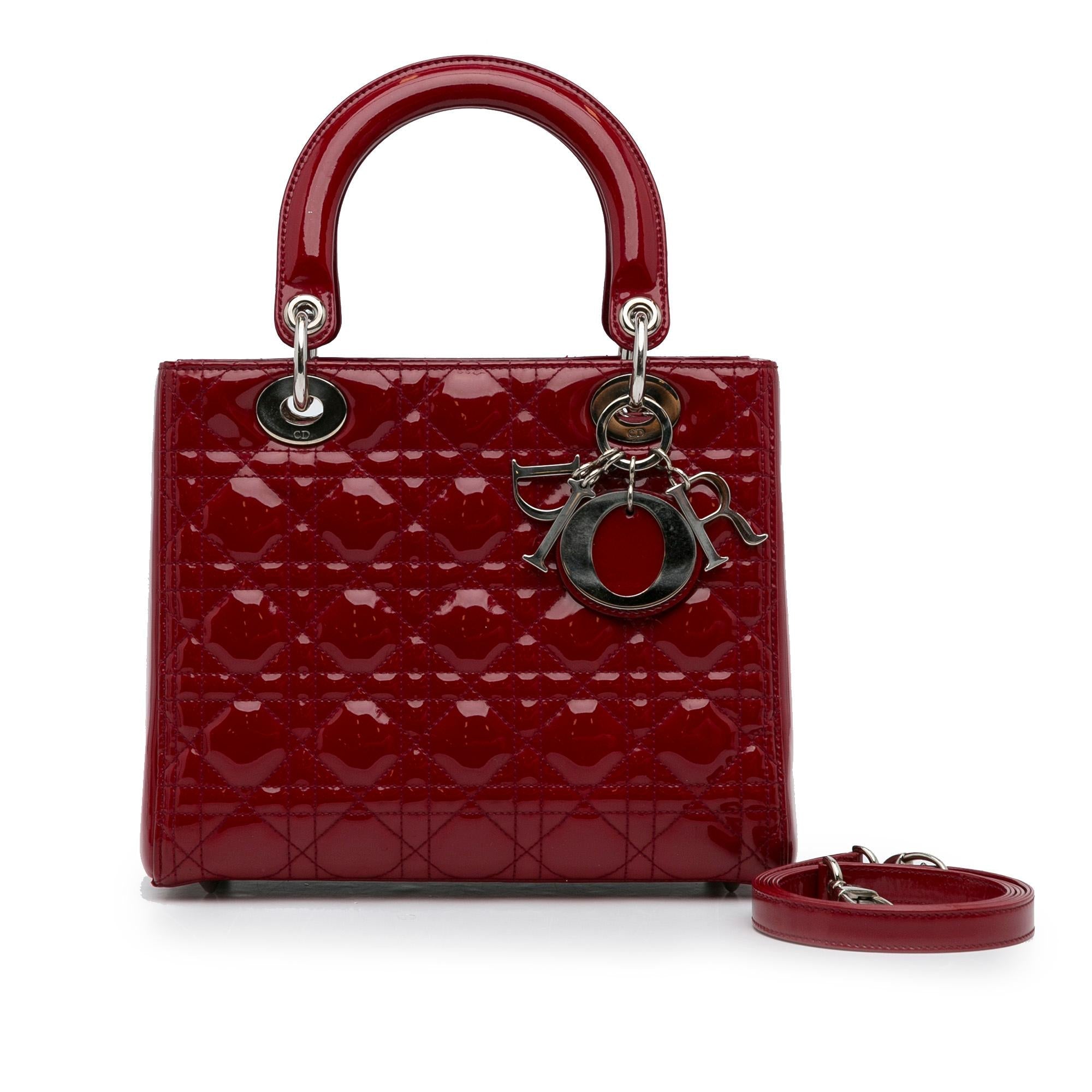 Dior Medium Patent Cannage Lady Dior (SHG-mFPZ0Z)