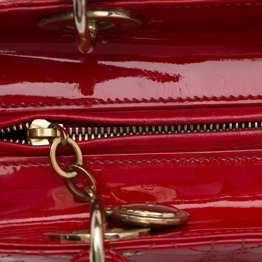 Dior Medium Patent Cannage Lady Dior (SHG-isb2sh)