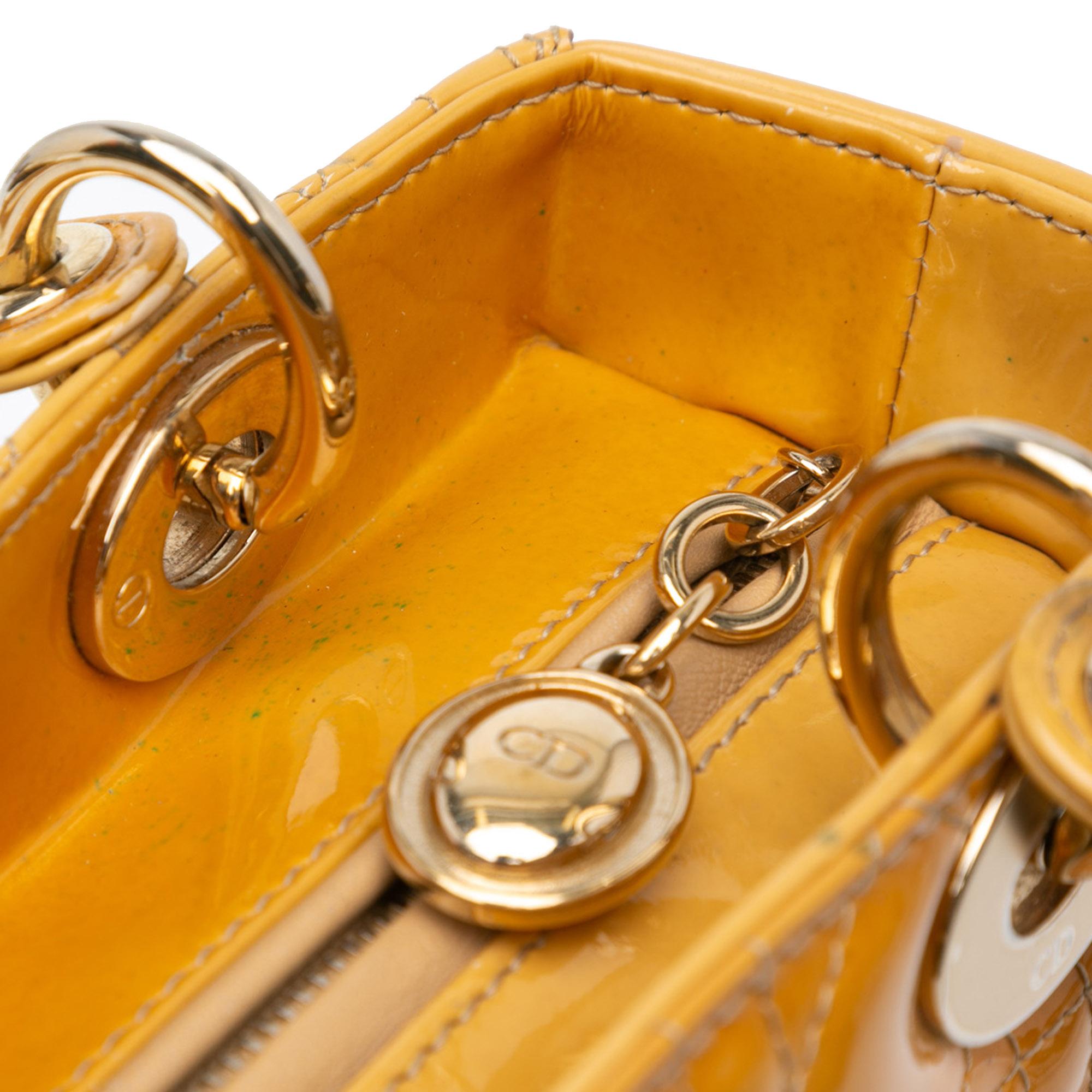 Dior Medium Patent Cannage Lady Dior
