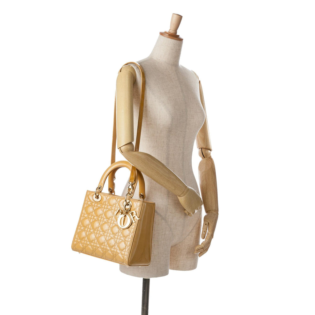Dior Medium Patent Cannage Lady Dior