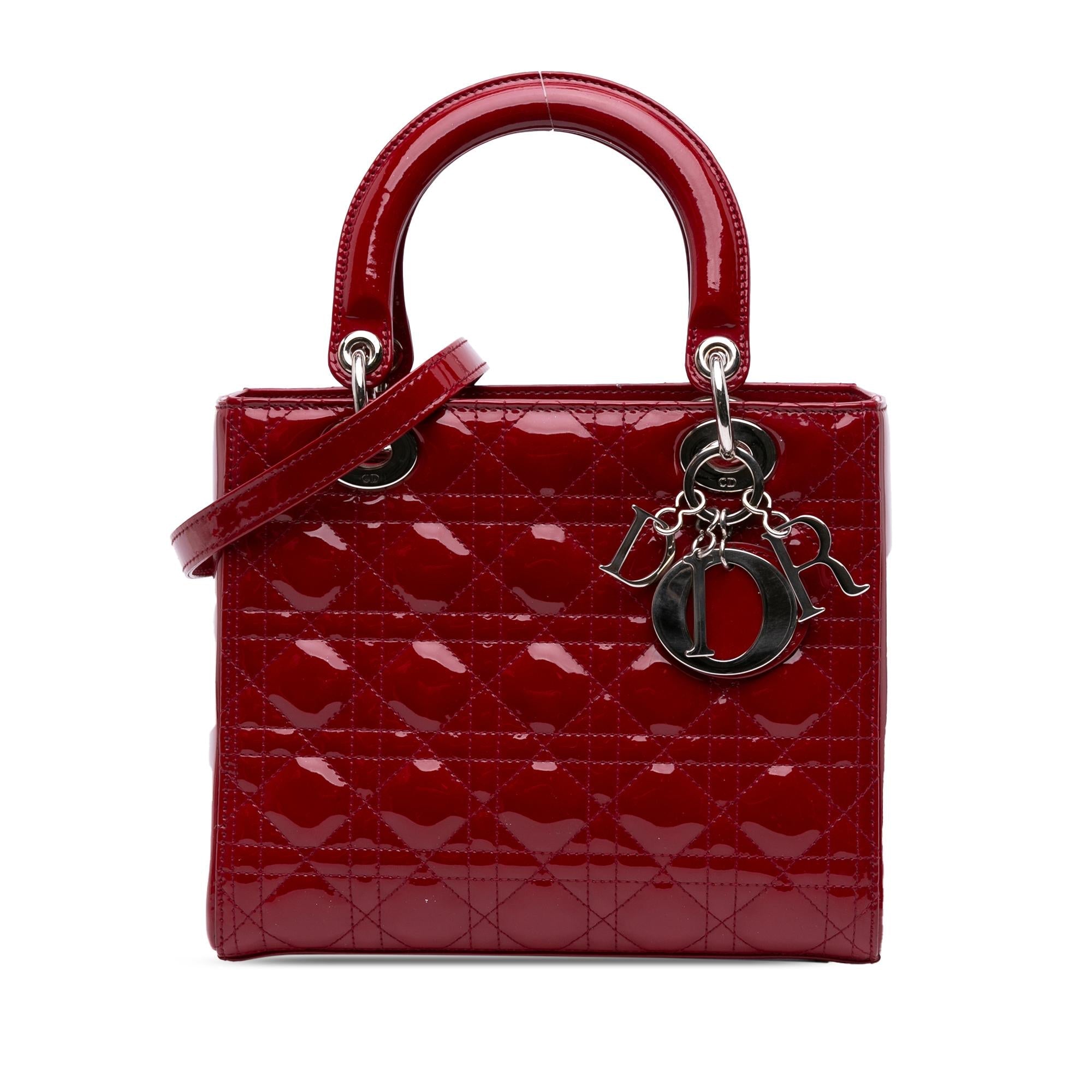 Dior Medium Patent Cannage Lady Dior