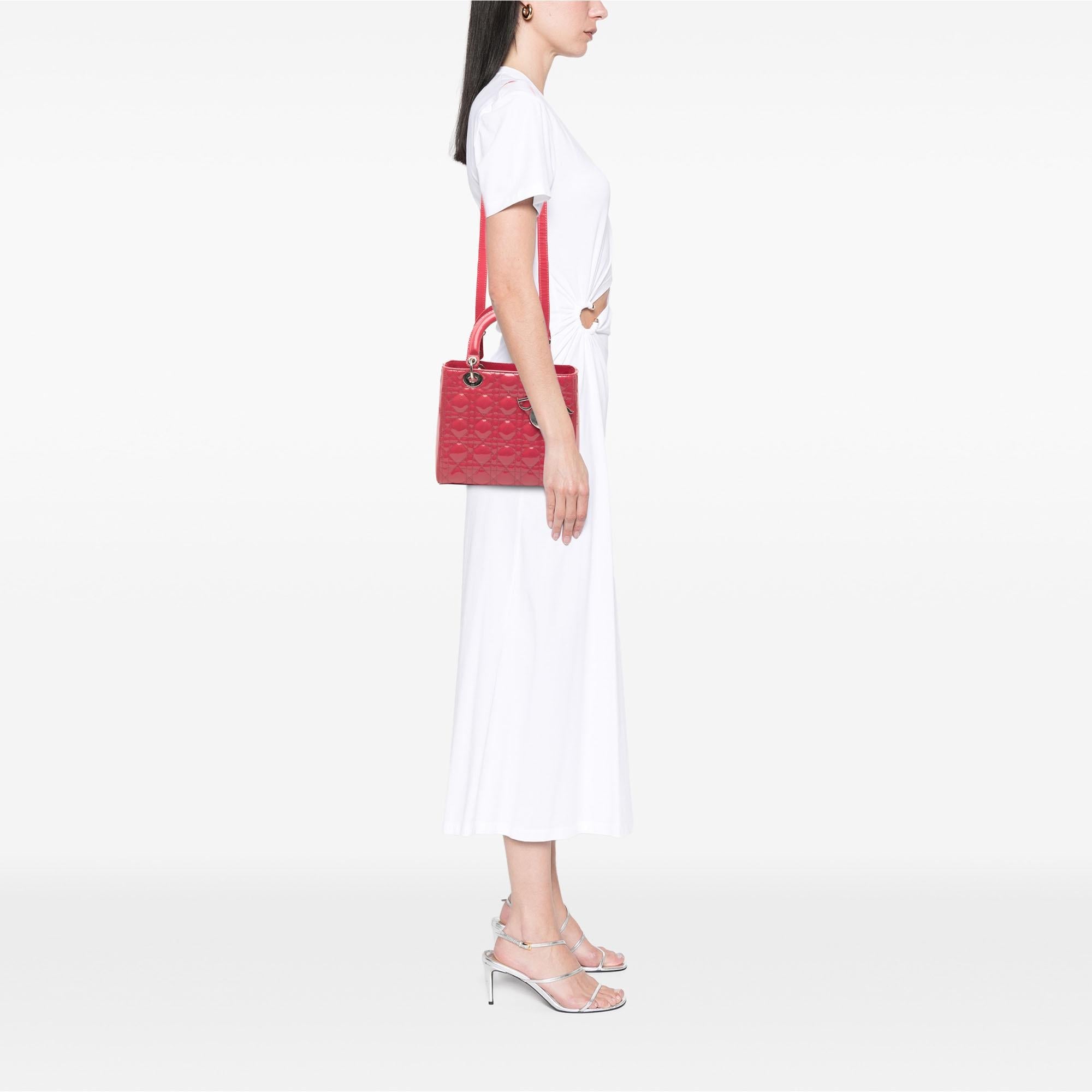 Dior Medium Patent Cannage Lady Dior