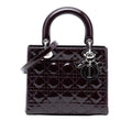 Dior Medium Patent Cannage Lady Dior