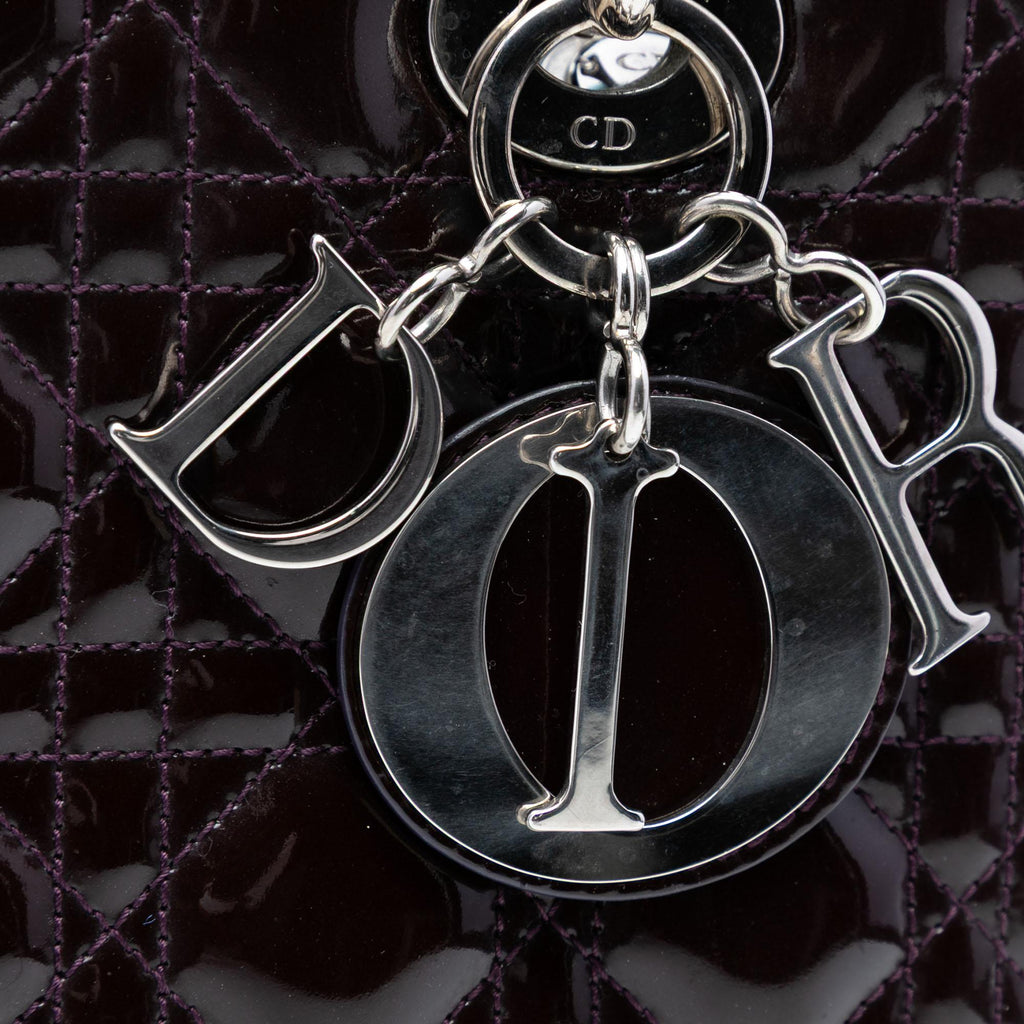 Dior Medium Patent Cannage Lady Dior