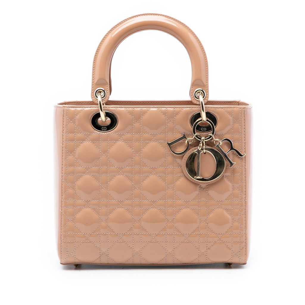 Dior Medium Patent Cannage Lady Dior