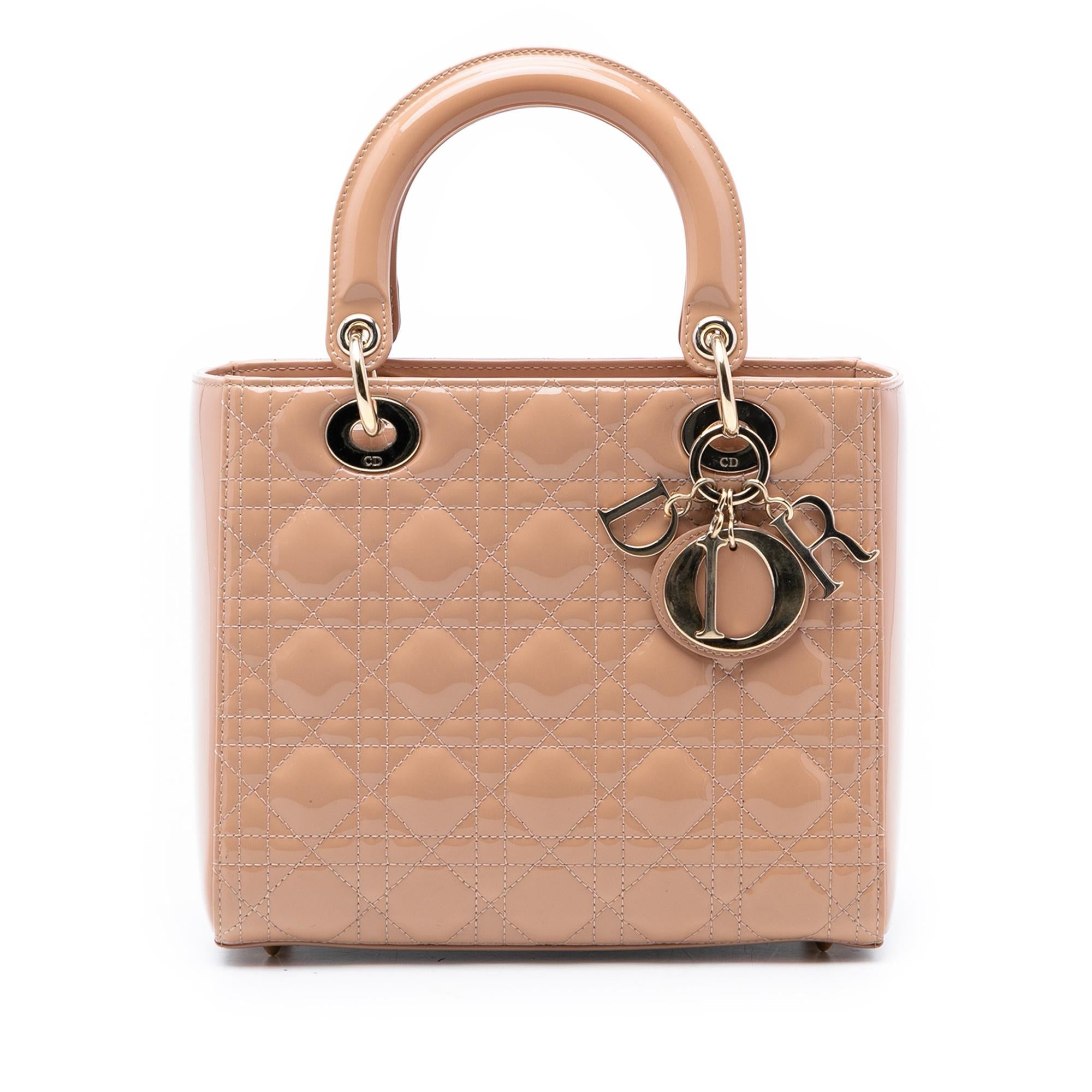 Dior Medium Patent Cannage Lady Dior