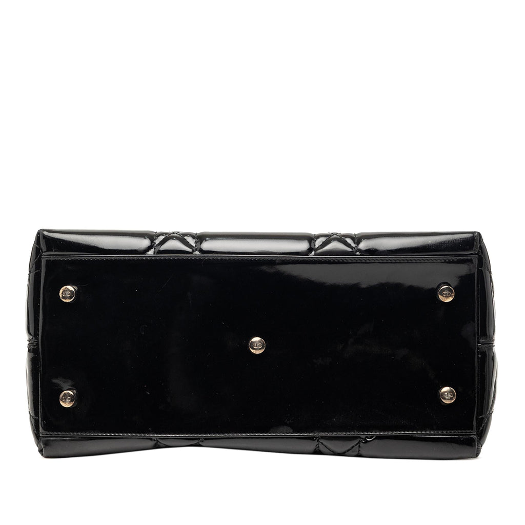 Dior Medium Patent Cannage Polochon Granville Satchel
