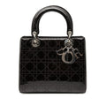 Dior Medium Patent Cannage Stitched Lady Dior