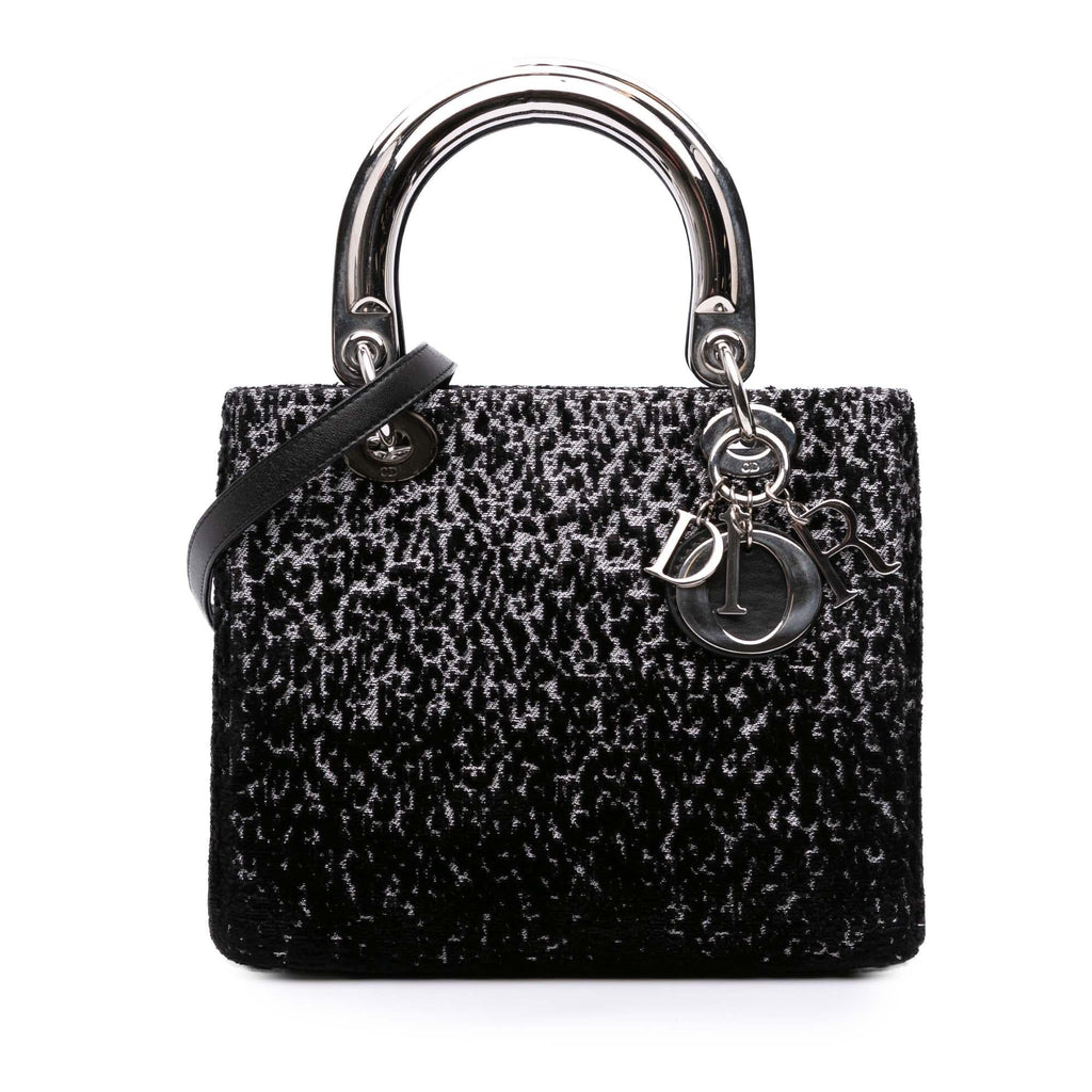 Dior Medium Velvet and Canvas Lady Dior