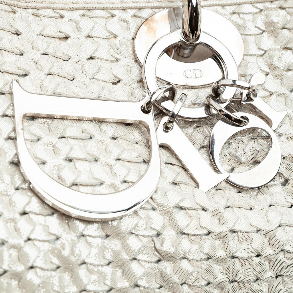 Dior Medium Woven Iridescent Calfskin Soft Lady Dior