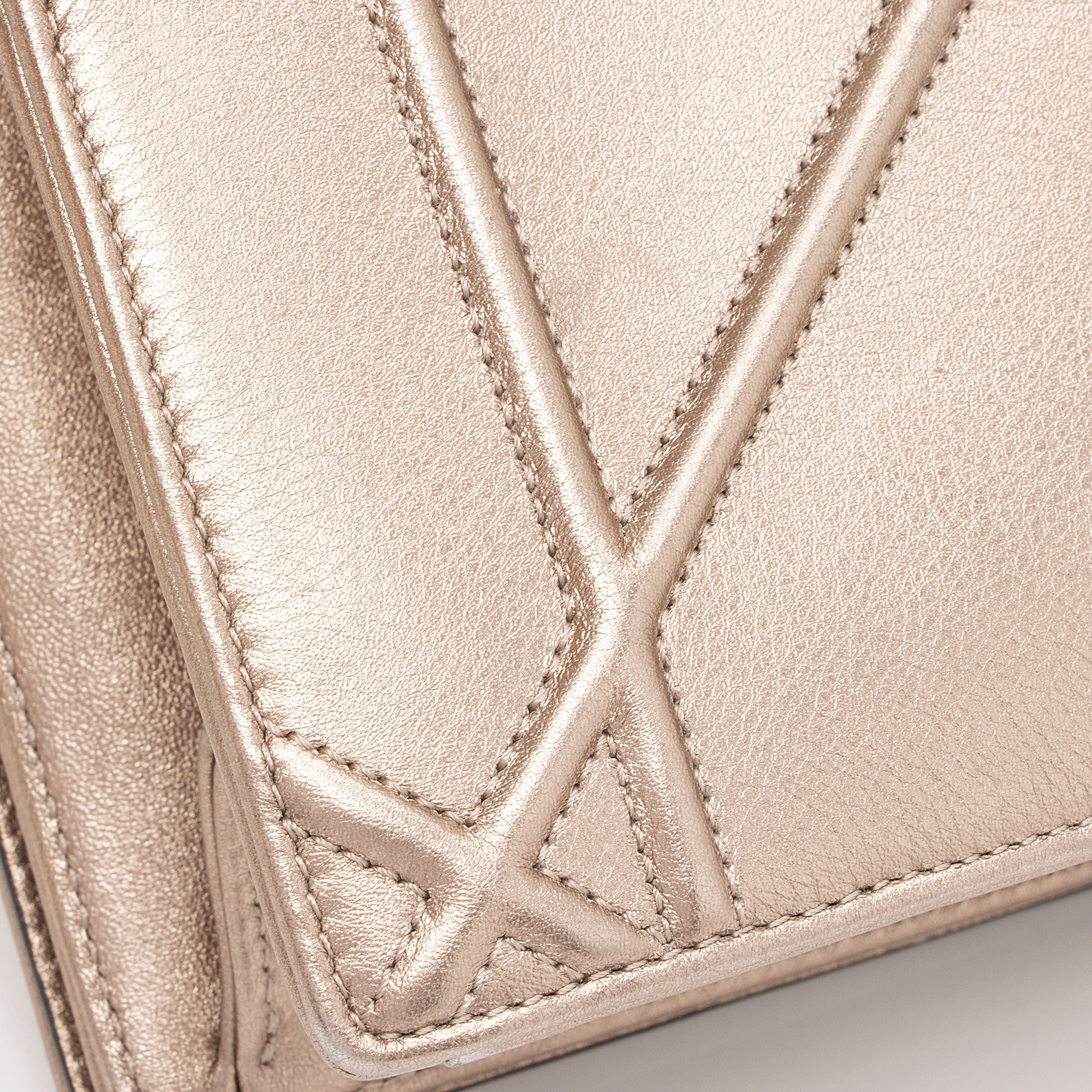 Dior Metallic Calfskin Diorama Medium Shoulder Bag