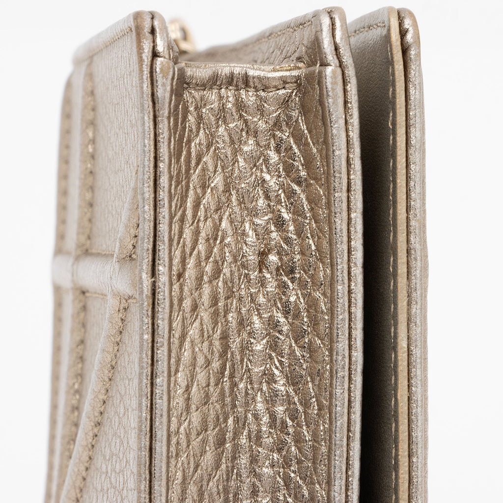 Dior Metallic Calfskin Diorama Wallet on Chain Bag (SHF-rpZnj7)