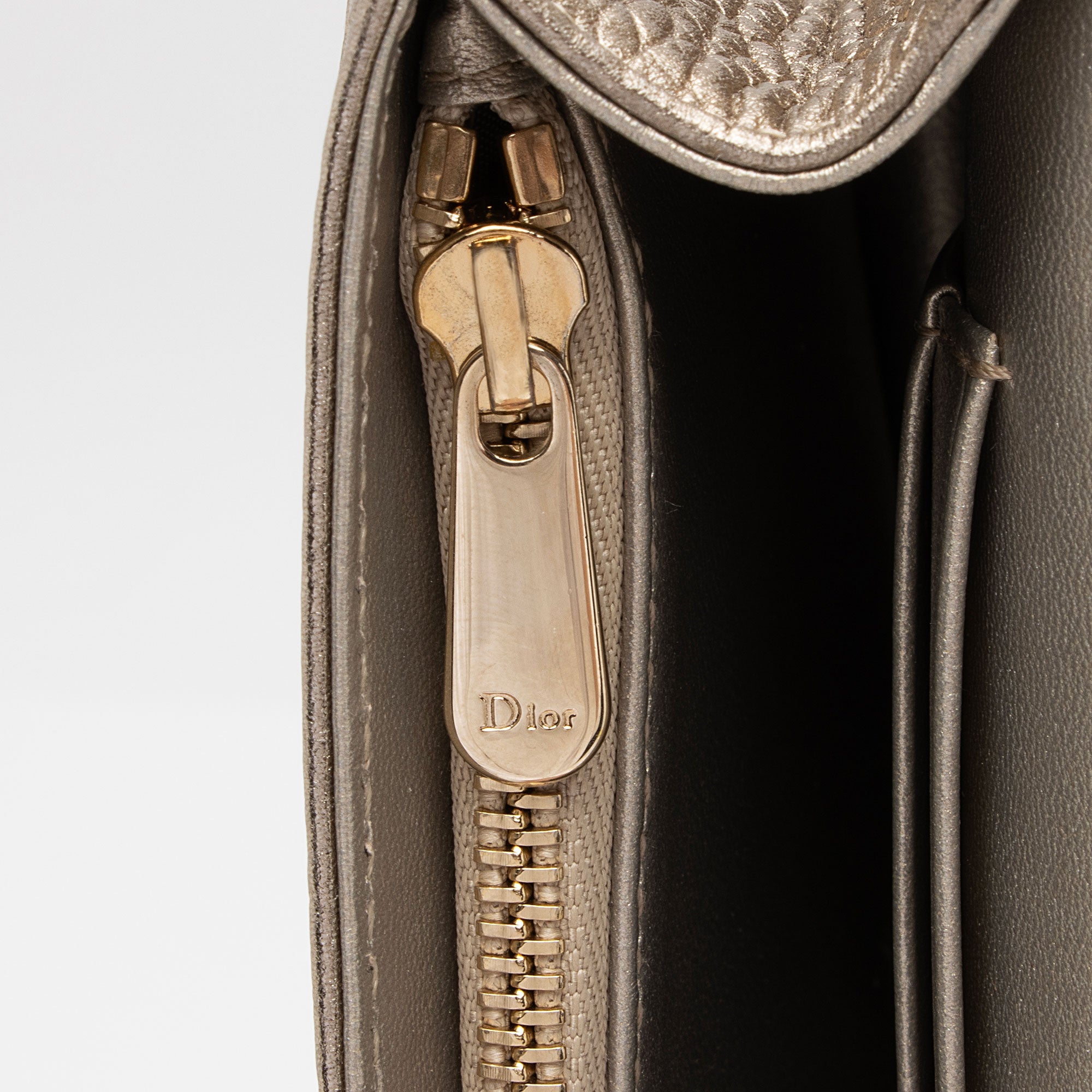 Dior Metallic Calfskin Diorama Wallet on Chain (SHF-fyOwgL)