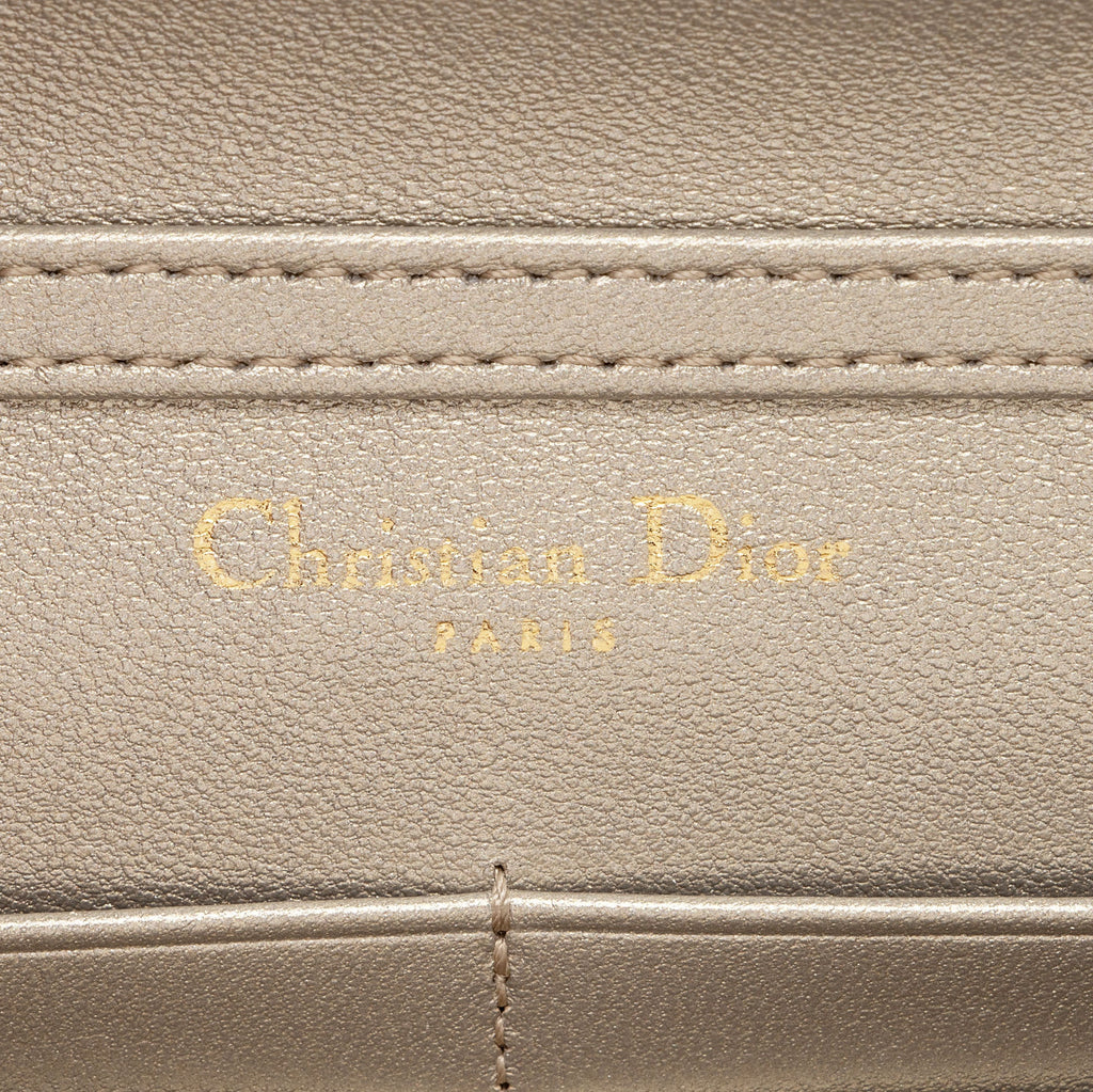 Dior Metallic Calfskin Diorama Wallet on Chain (SHF-fyOwgL)