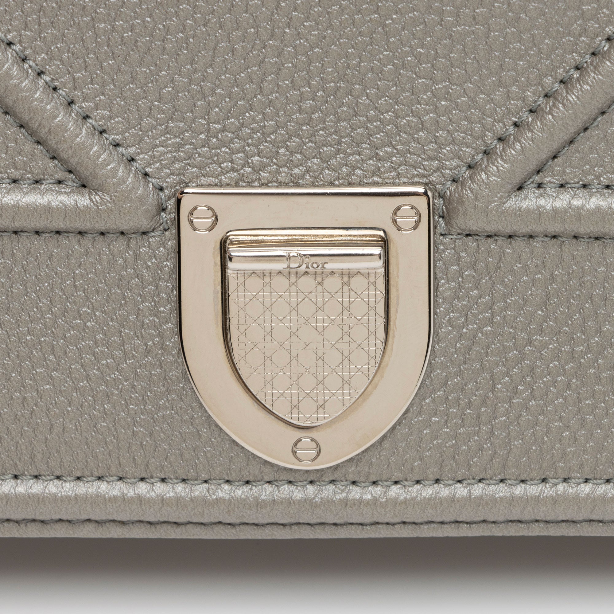 Dior Metallic Calfskin Diorama Wallet on Chain