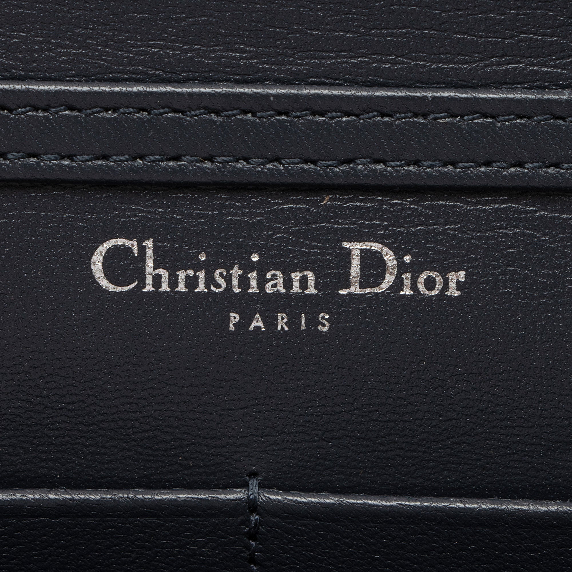 Dior Metallic Calfskin Diorama Wallet on Chain