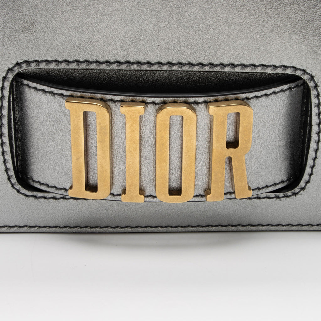 Dior Metallic Grained Calfskin Dio(R)evolution Flap Bag
