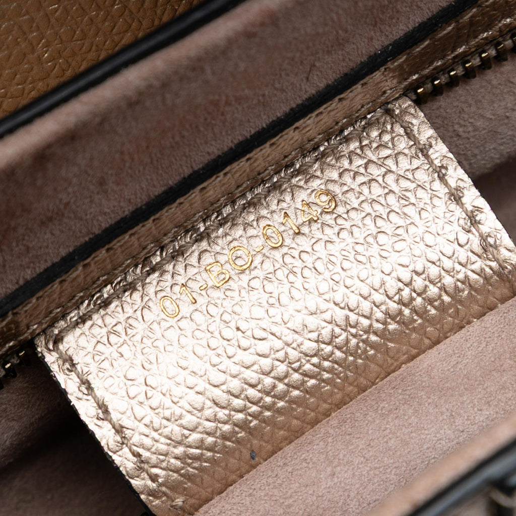 Dior Metallic Grained Calfskin Saddle Bag