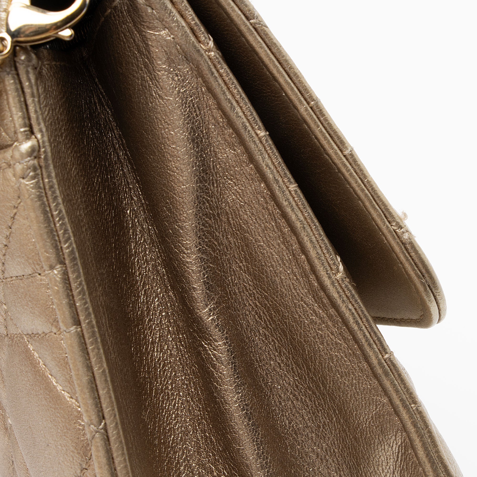 Dior Metallic Lambskin Cannage Miss Dior Promenade Crossbody (SHF-79db0Q)