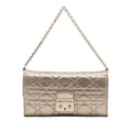 Dior Metallic Lambskin Cannage Miss Dior Promenade Wallet on Chain