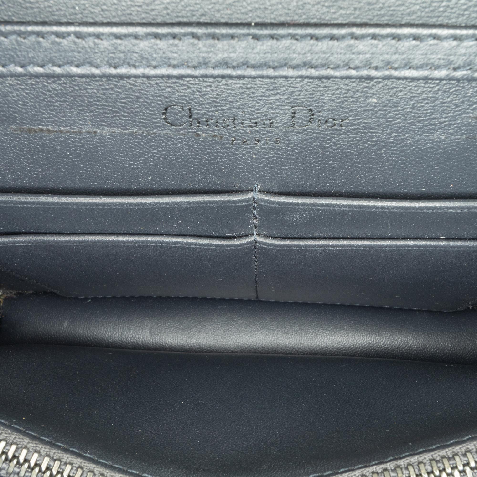 Dior Metallic Patent Microcannage Diorama Wallet on Chain (SHG-PbiarO)