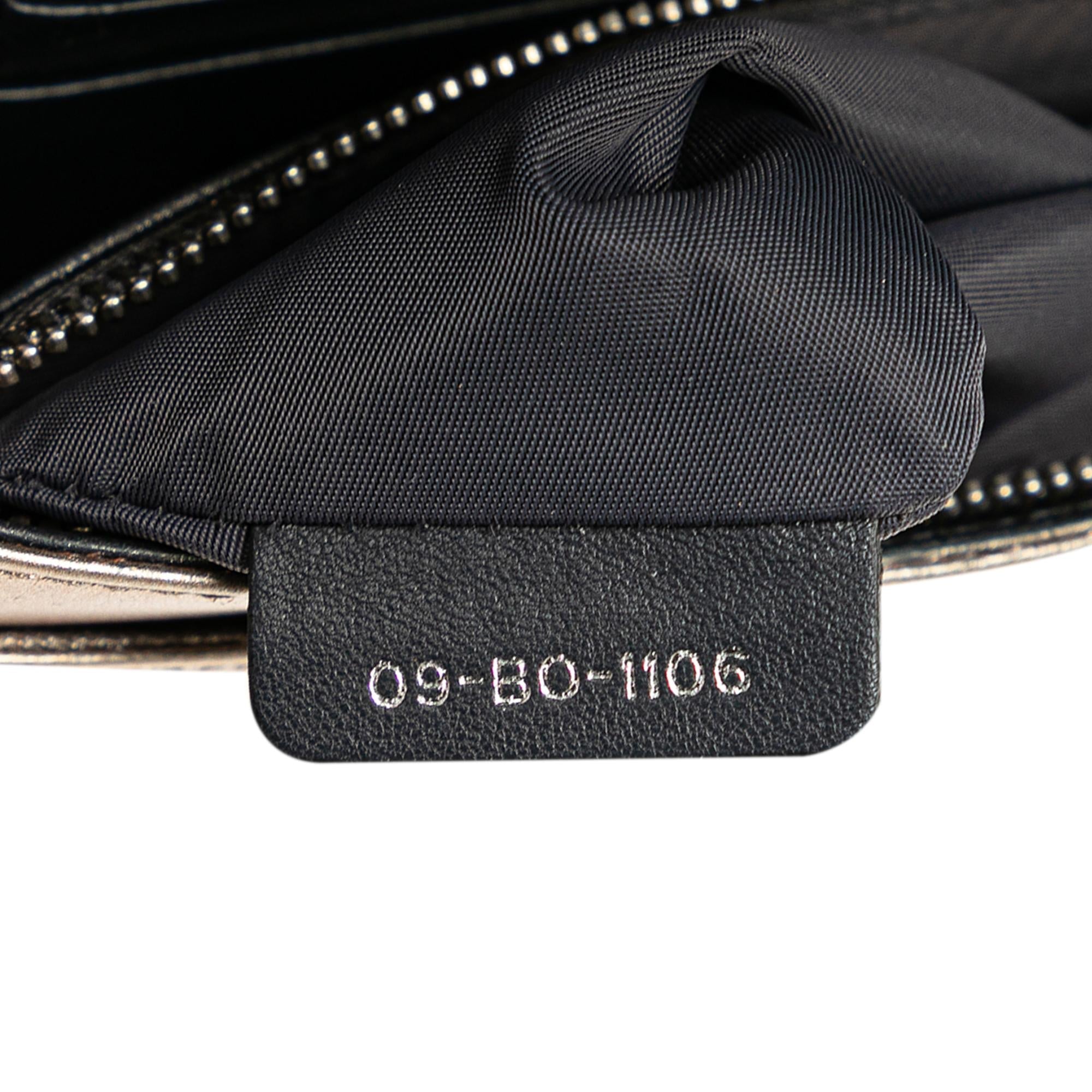 Dior Metallic Patent Microcannage Diorama Wallet on Chain (SHG-ZbLO9L)