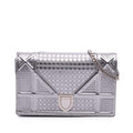 Dior Metallic Patent Microcannage Diorama Wallet on Chain