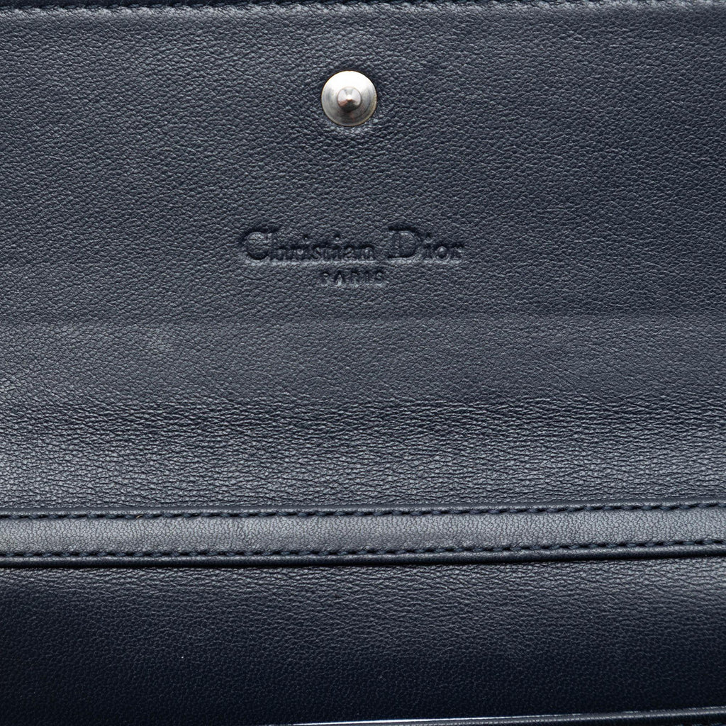 Dior Metallic Patent Microcannage Lady Dior Croisiere Wallet On Chain