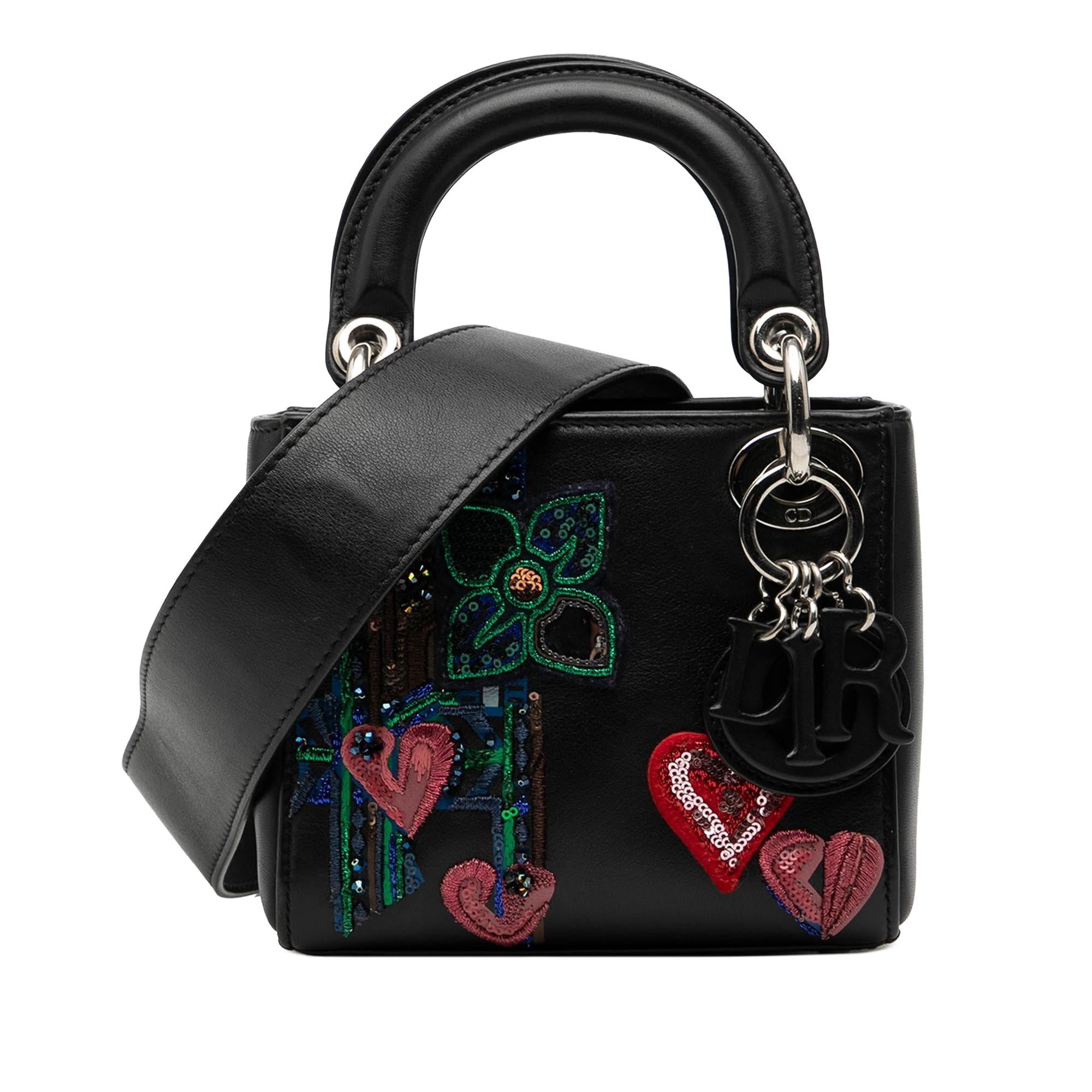 Dior Micro Calfskin Patch Embellished Lady Dior
