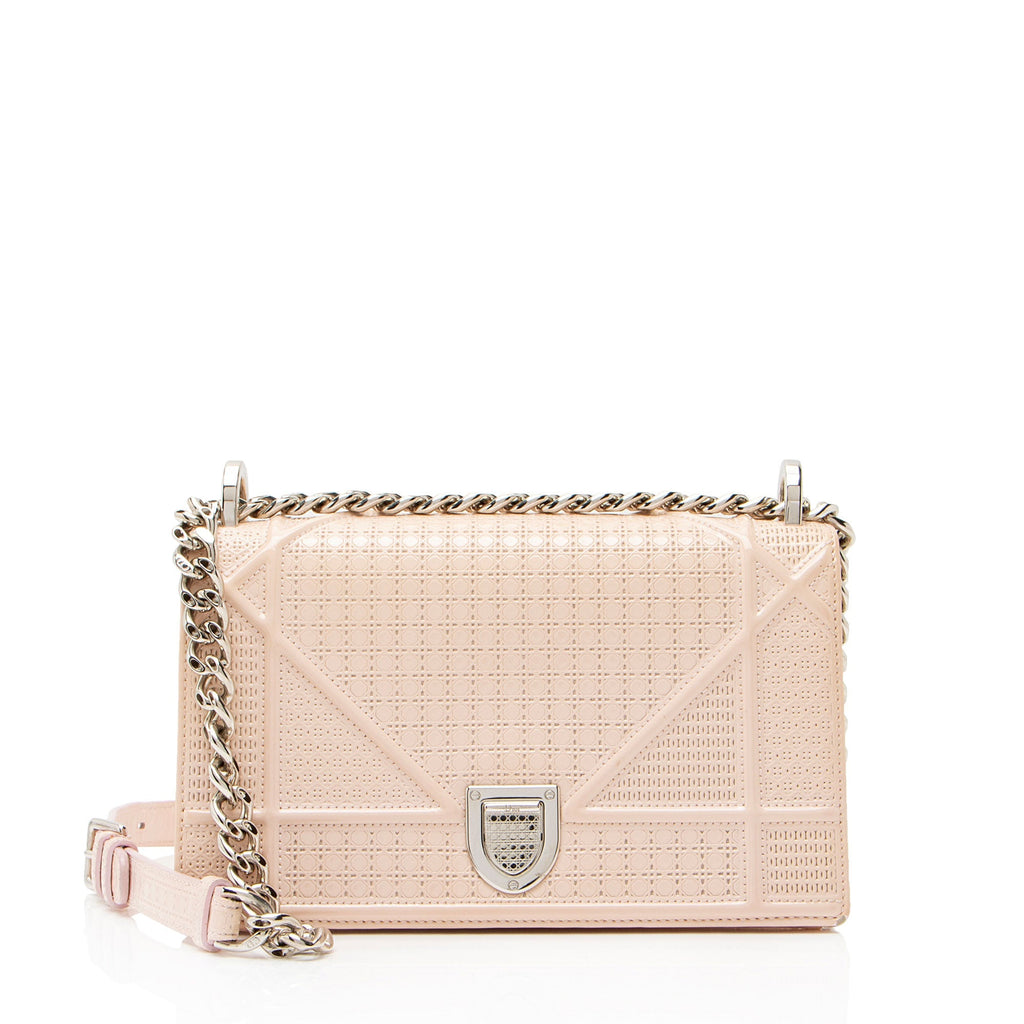 Dior Micro Cannage Patent Leather Diorama Small Shoulder Bag