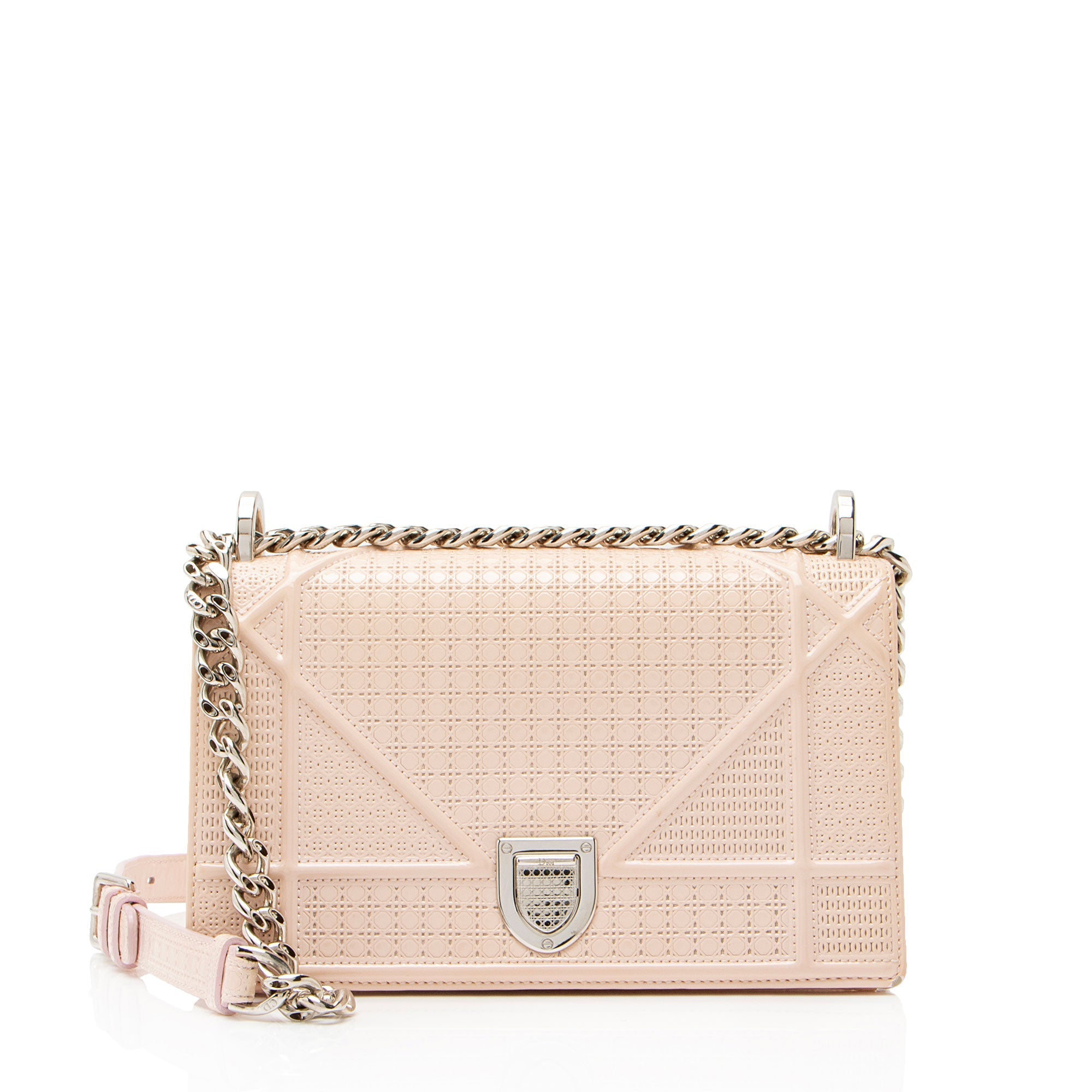 Dior Micro Cannage Patent Leather Diorama Small Shoulder Bag
