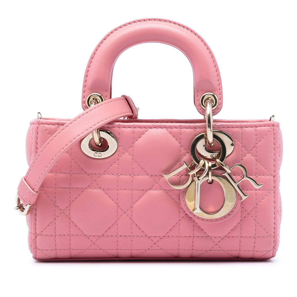Dior Micro Lambskin Cannage Lady D Joy
