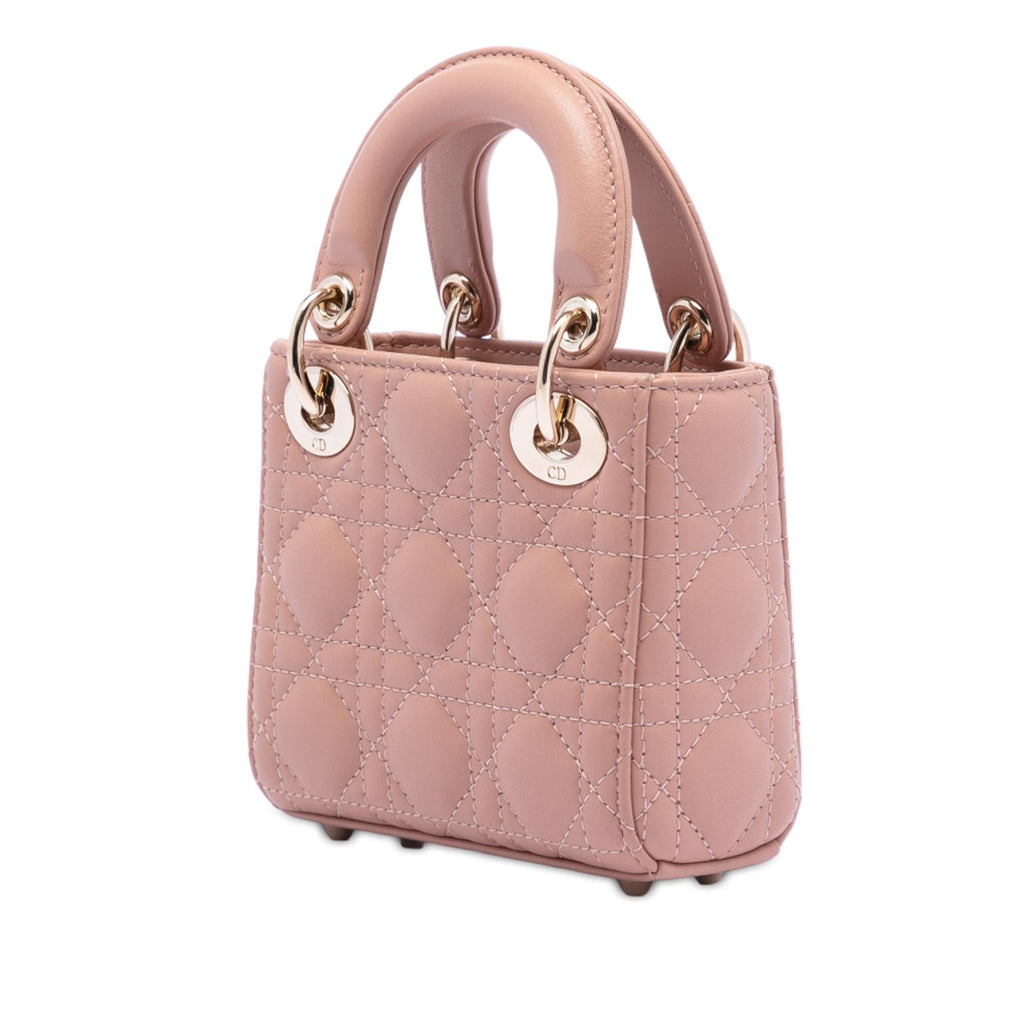 Dior Micro Lambskin Cannage Lady Dior