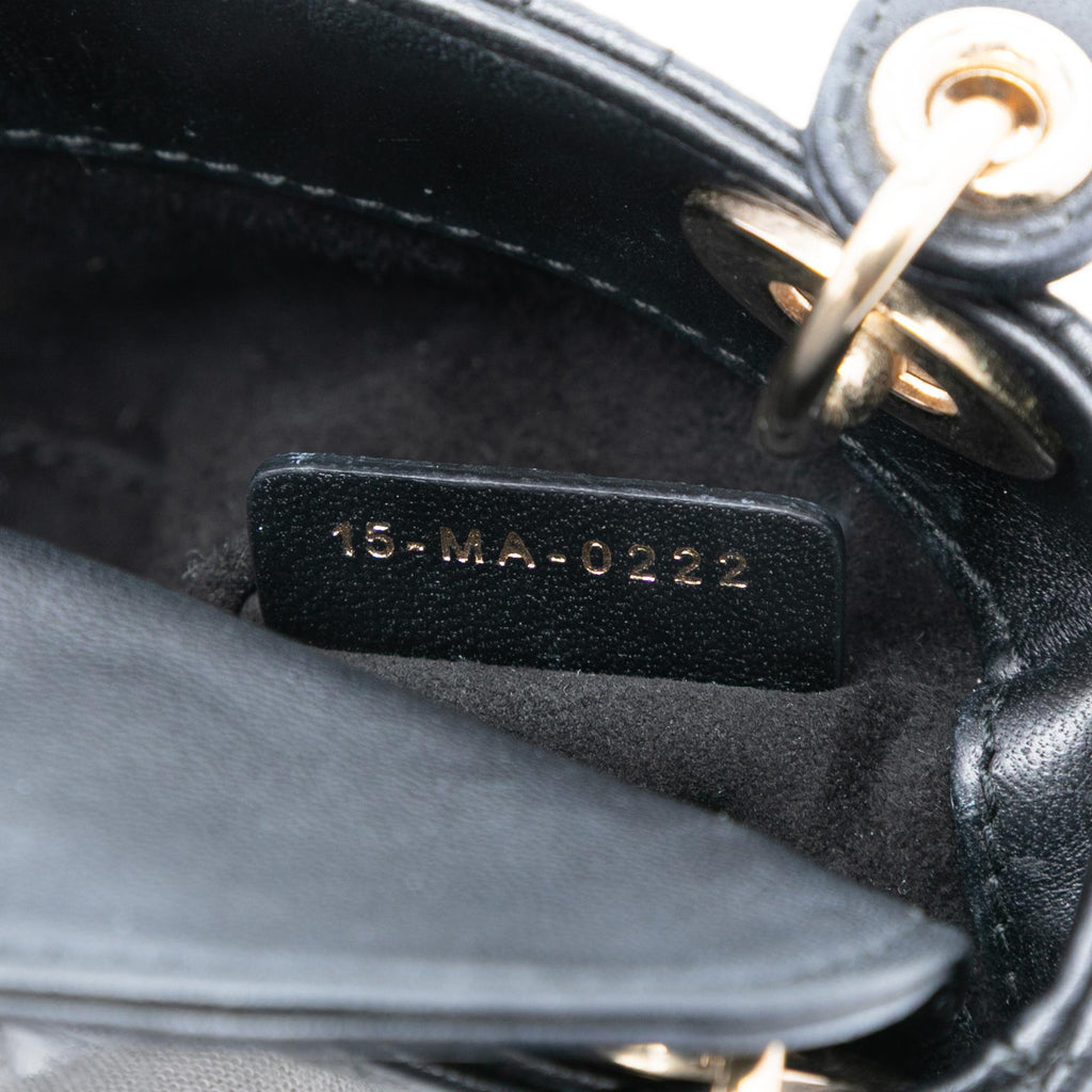 Dior Micro Lambskin Cannage Lady Dior