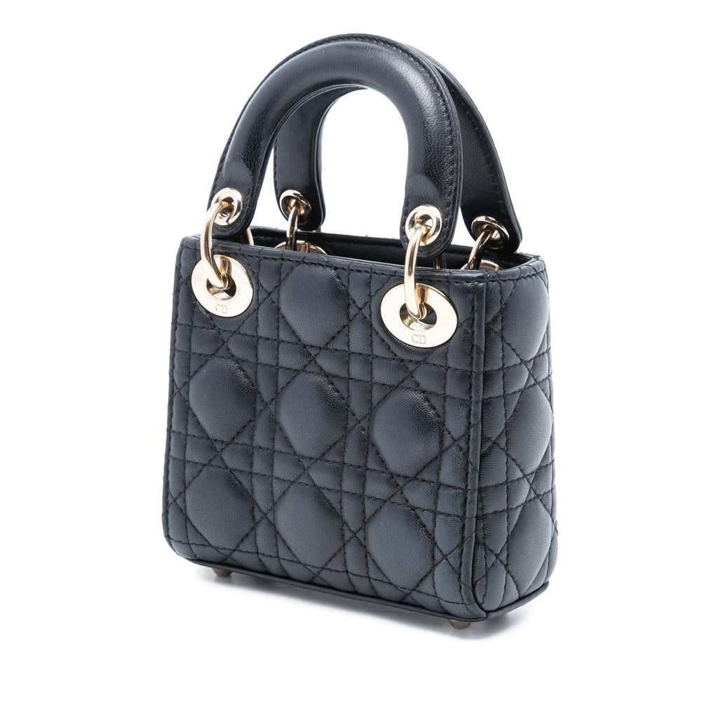 Dior Micro Lambskin Cannage Lady Dior
