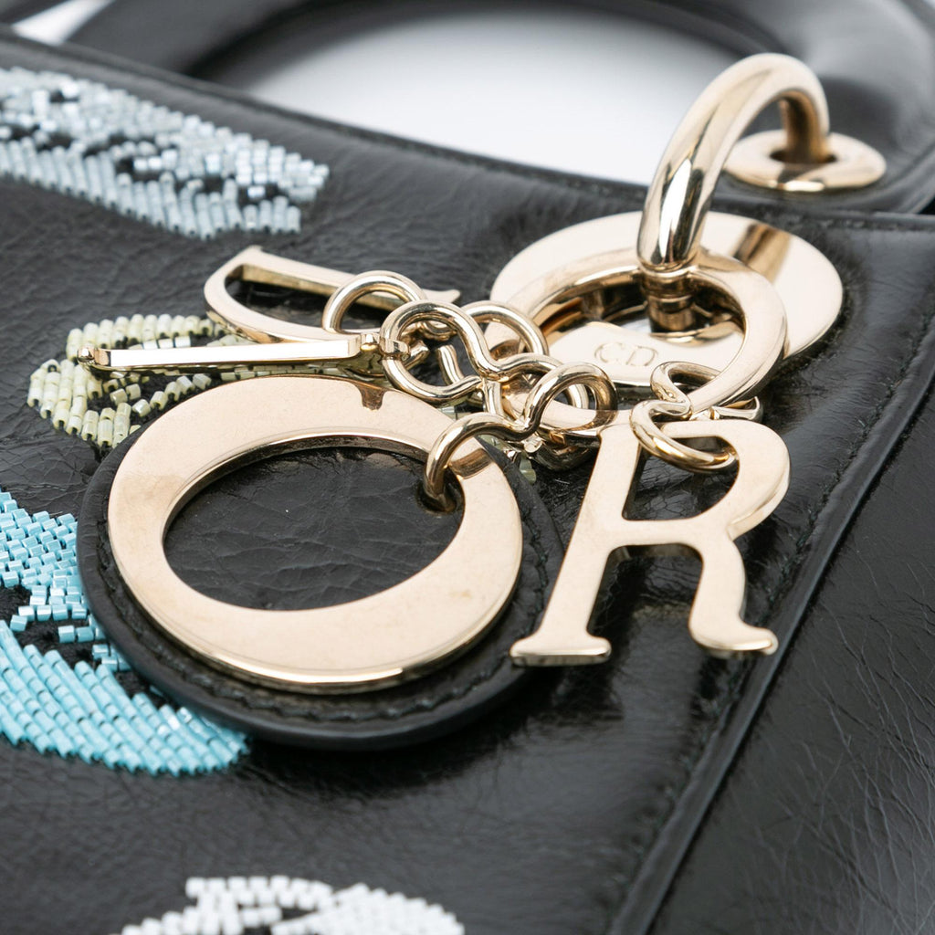 Dior Mini Beaded Calfskin Lady Dior (SHG-ylmaD1)