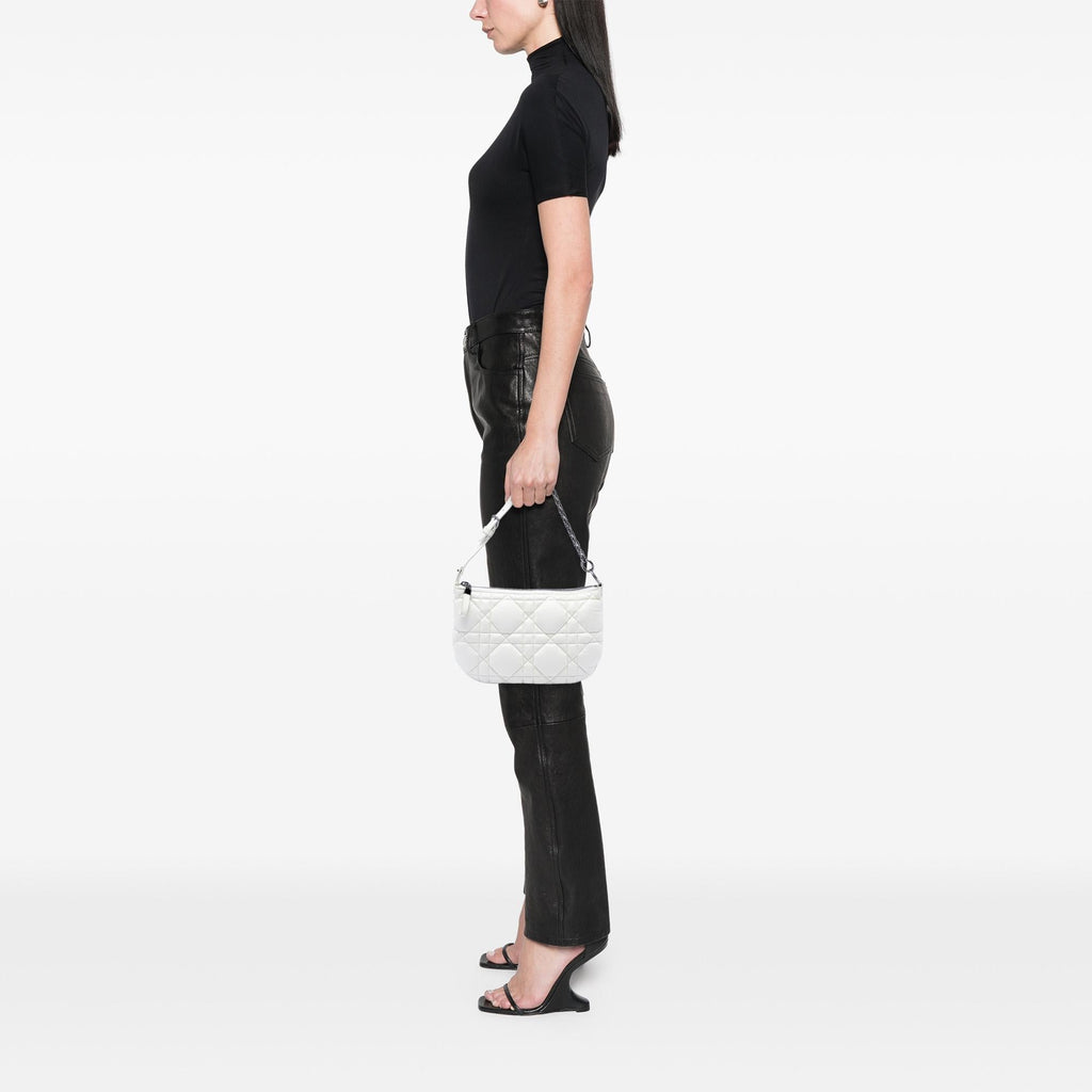 Dior Mini Calfskin Macrocannage Dior Caro Tulip Bag