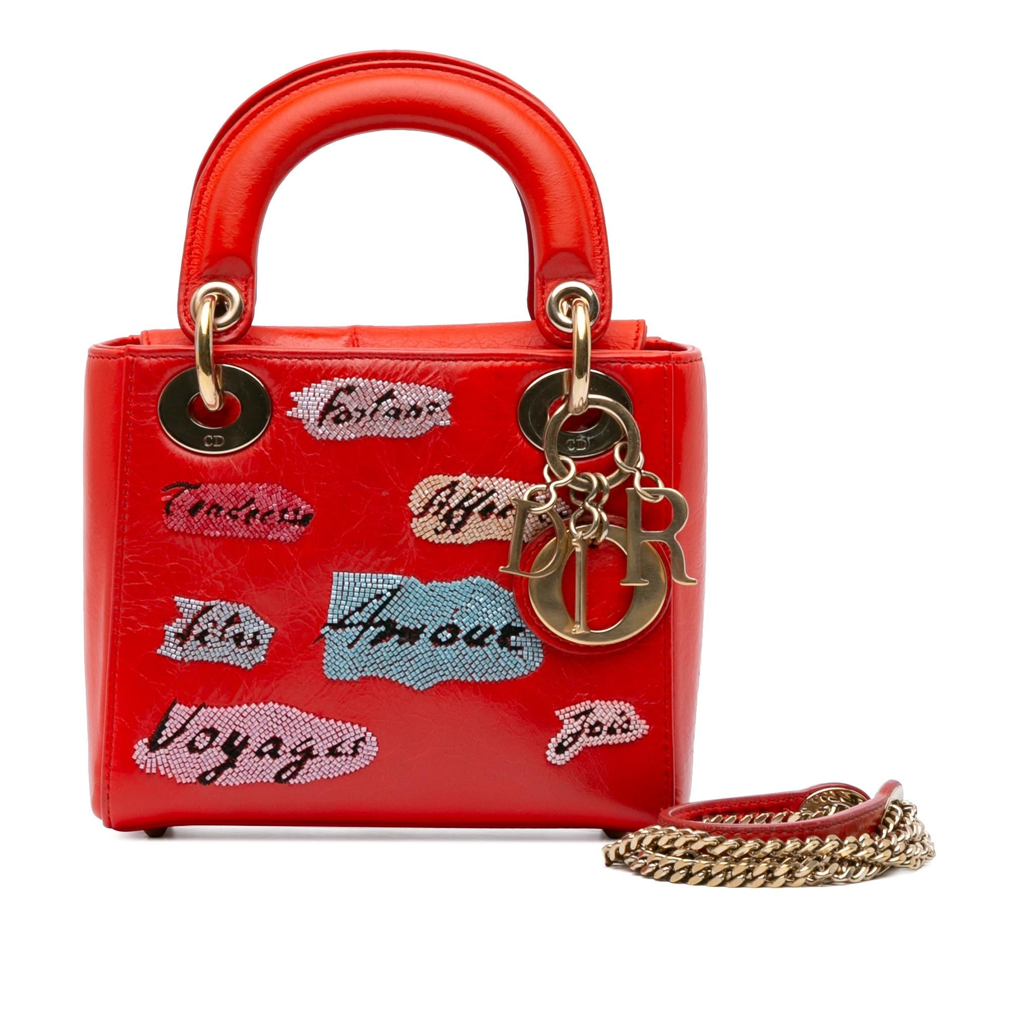 Dior Mini Calfskin Sequin Embellished Lady Dior (SHG-daXE6X)