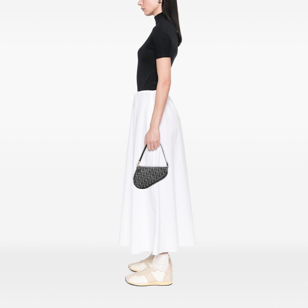 Dior Mini Diorissimo Canvas Saddle Pochette