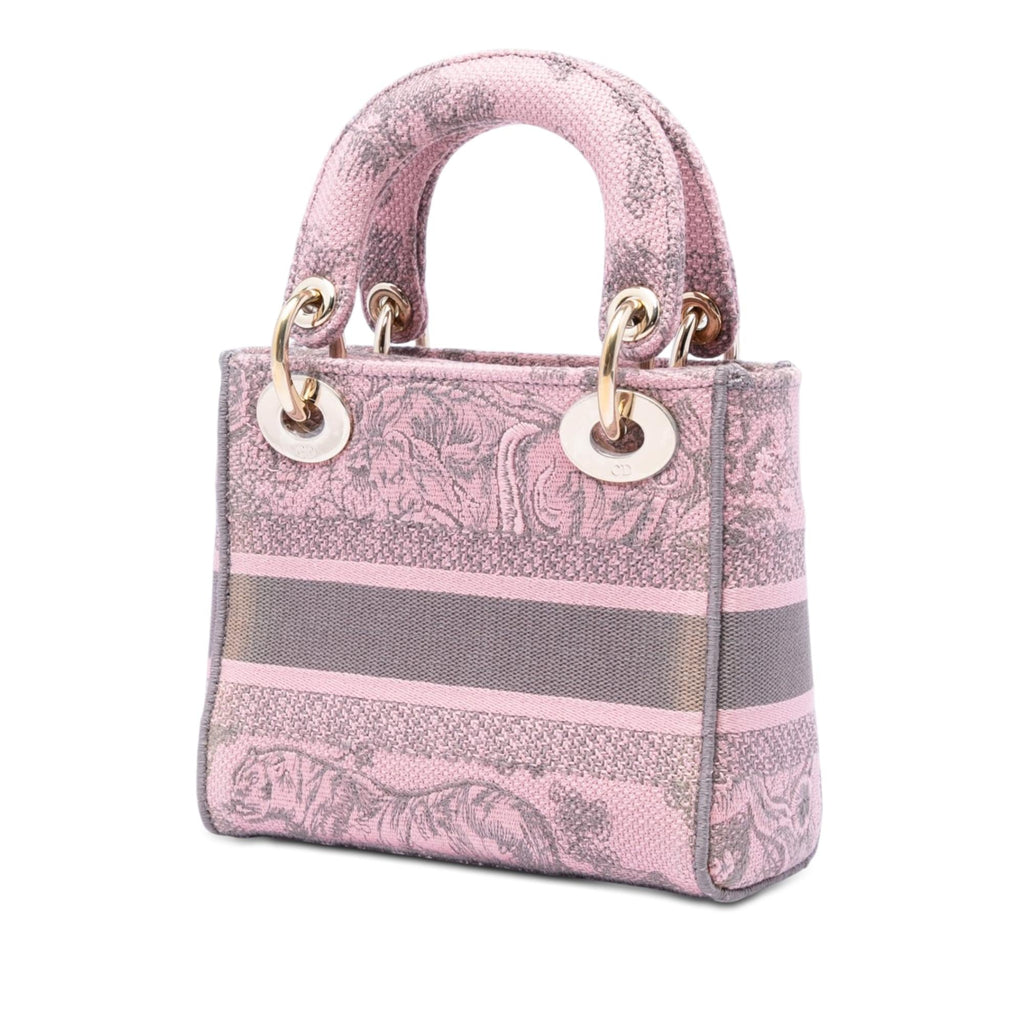 Dior Mini Embroidered Canvas Toile De Jouy Lady D Lite
