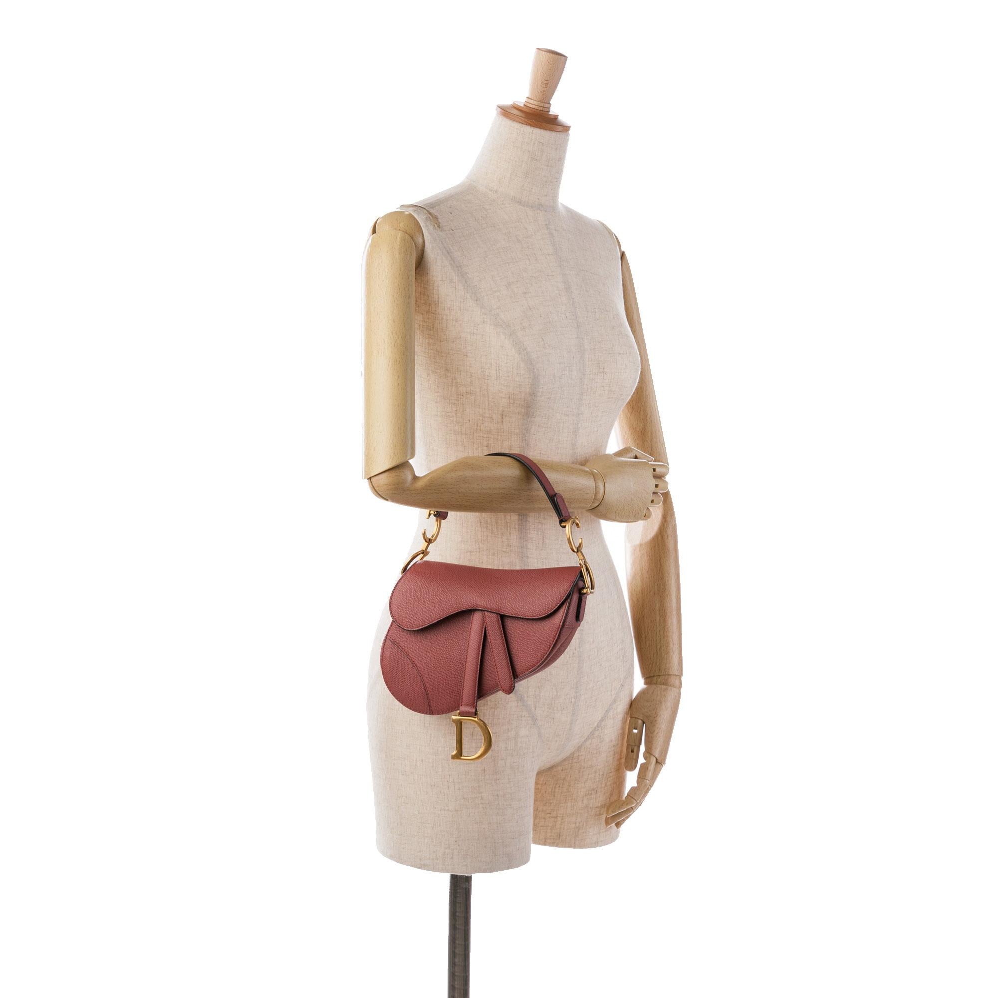 Dior Mini Grained Calfskin Saddle Bag (SHG-fpraI5)