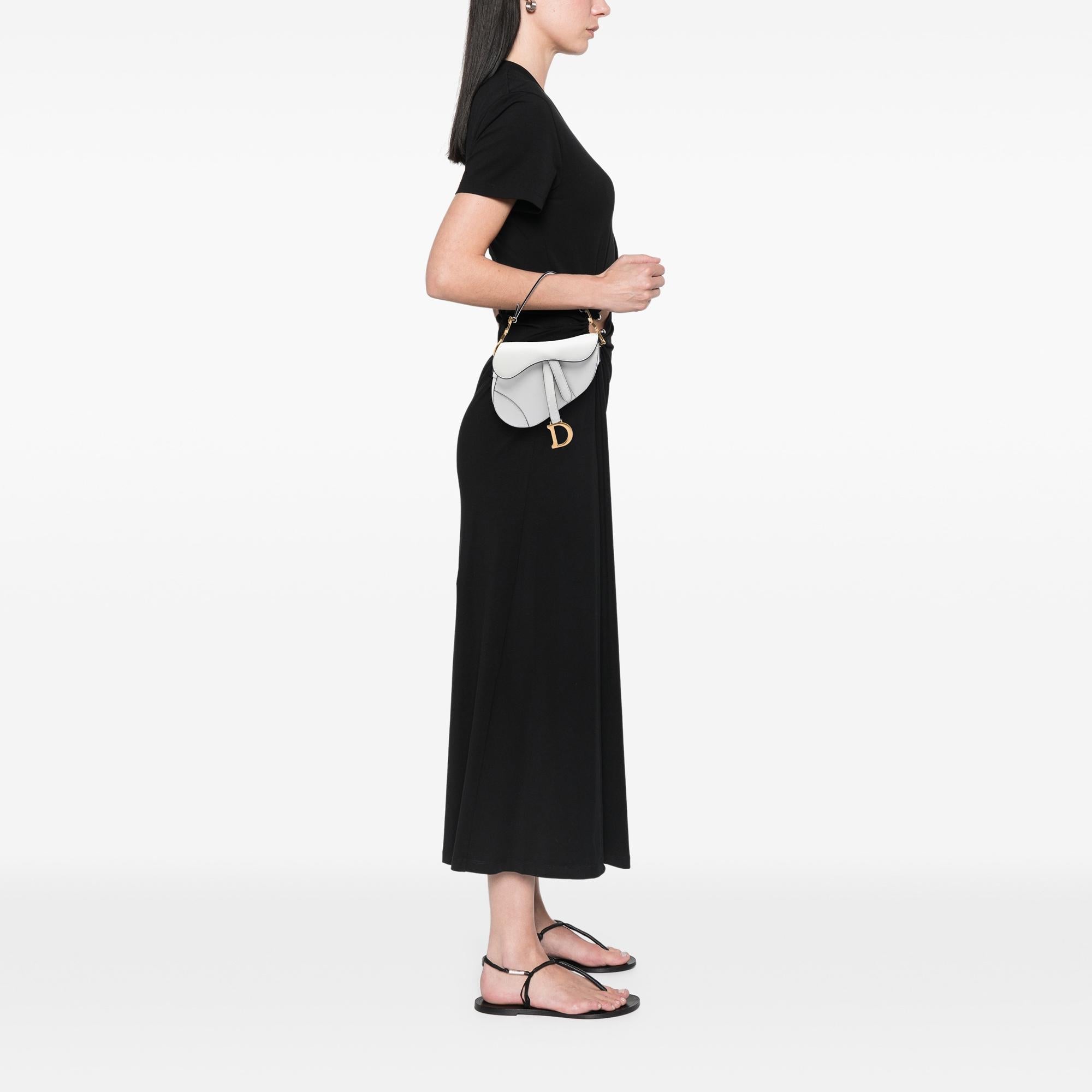 Dior Mini Grained Calfskin Saddle Bag