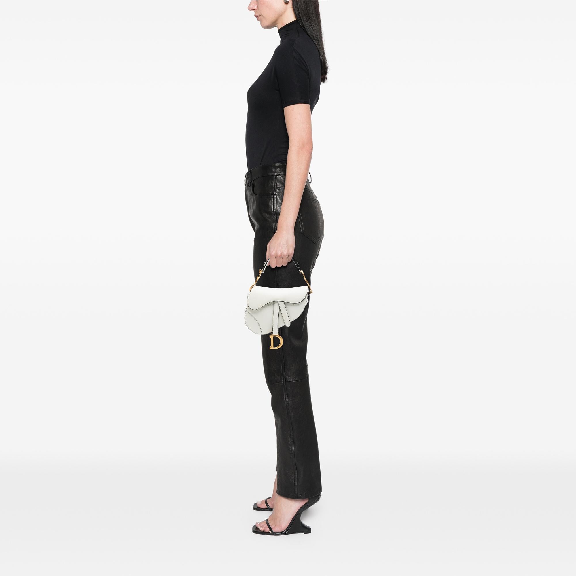 Dior Mini Grained Calfskin Saddle Bag