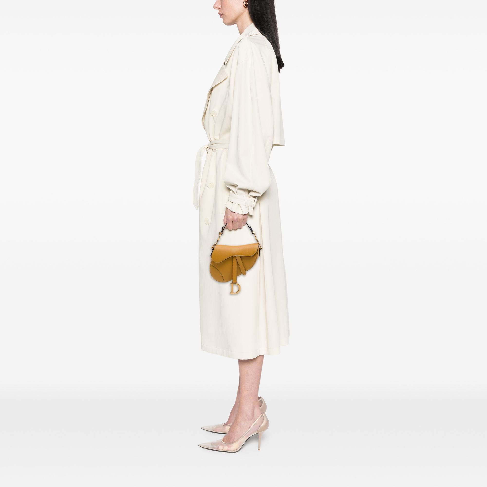 Dior Mini Grained Calfskin Saddle Bag