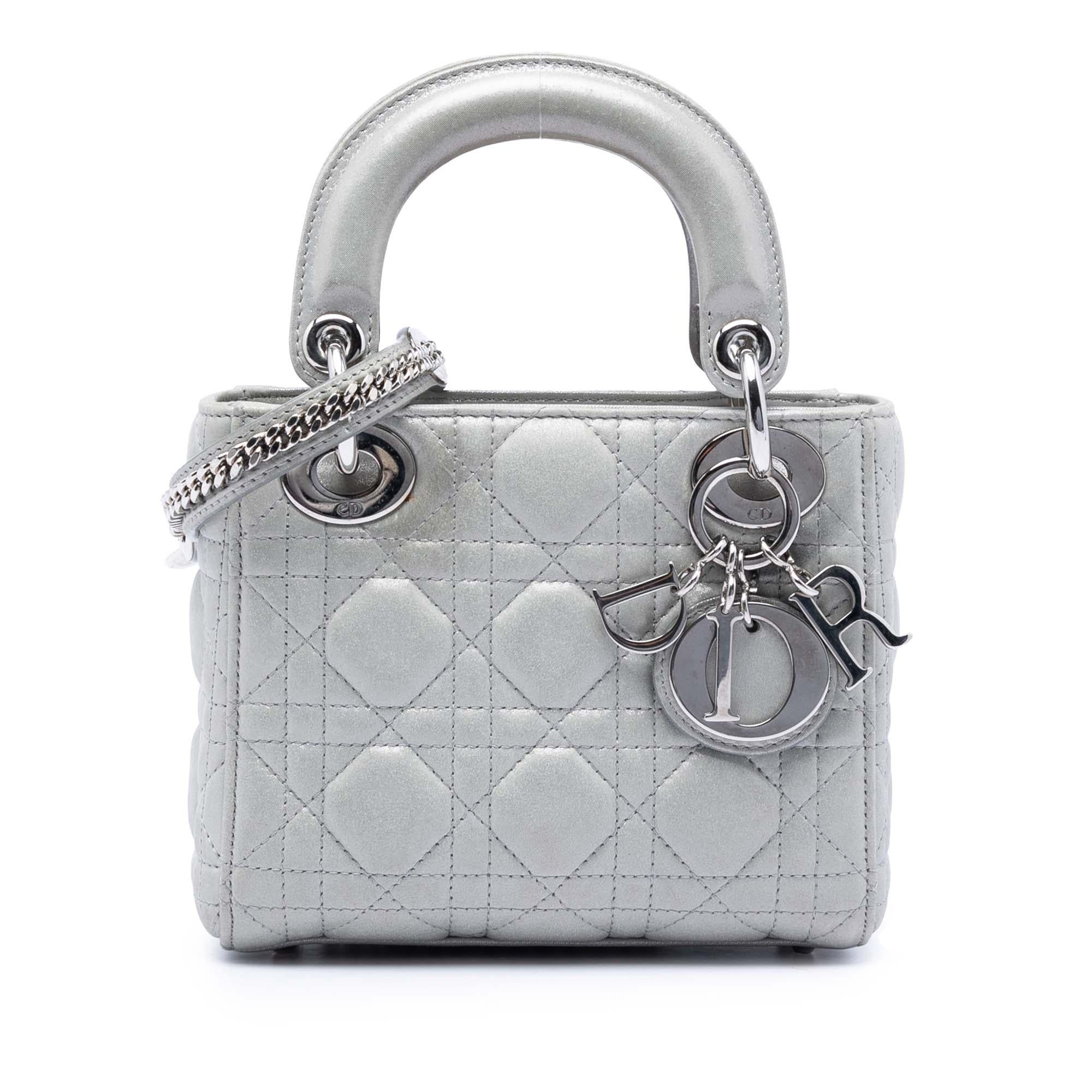 Dior Mini Iridescent Lambskin Cannage Lady Dior